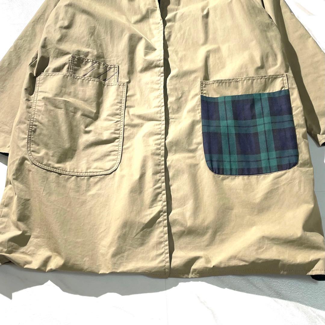 入手困難✨ デドゥエ d-due リバーシブルコート チェック柄 ベージュ系