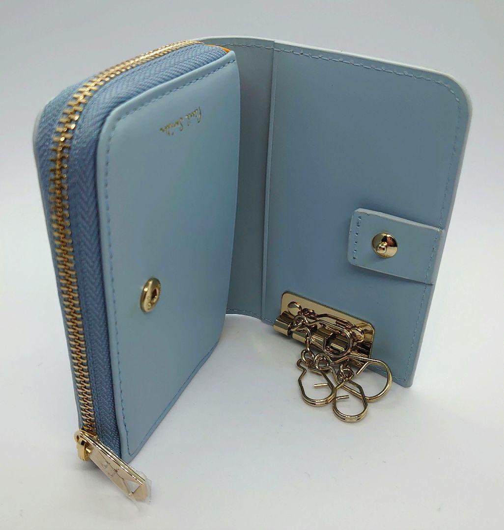 新品 未使用 Paul Smith 水色 キーケース 小銭入れ