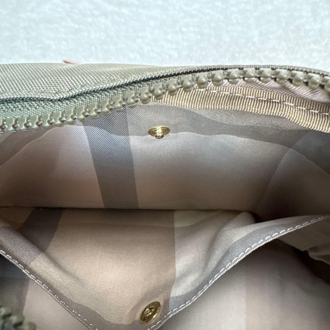 美品　ブルーレーベルクレストブリッジ ショルダーバッグ リボン チェック