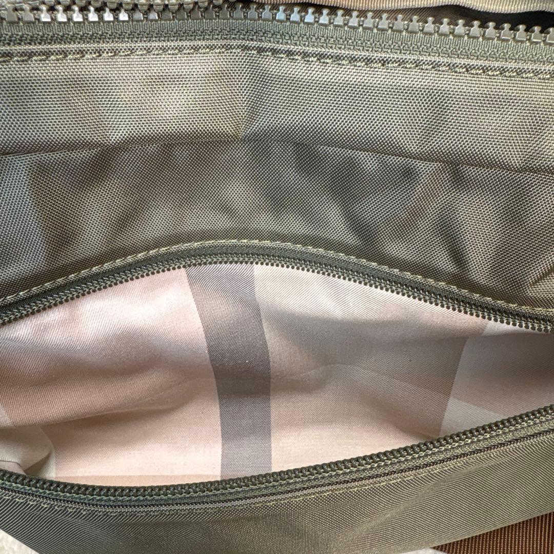 美品　ブルーレーベルクレストブリッジ ショルダーバッグ リボン チェック