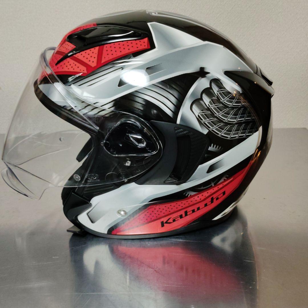 OGｋカブトジェットヘルメット ブラック/レッド