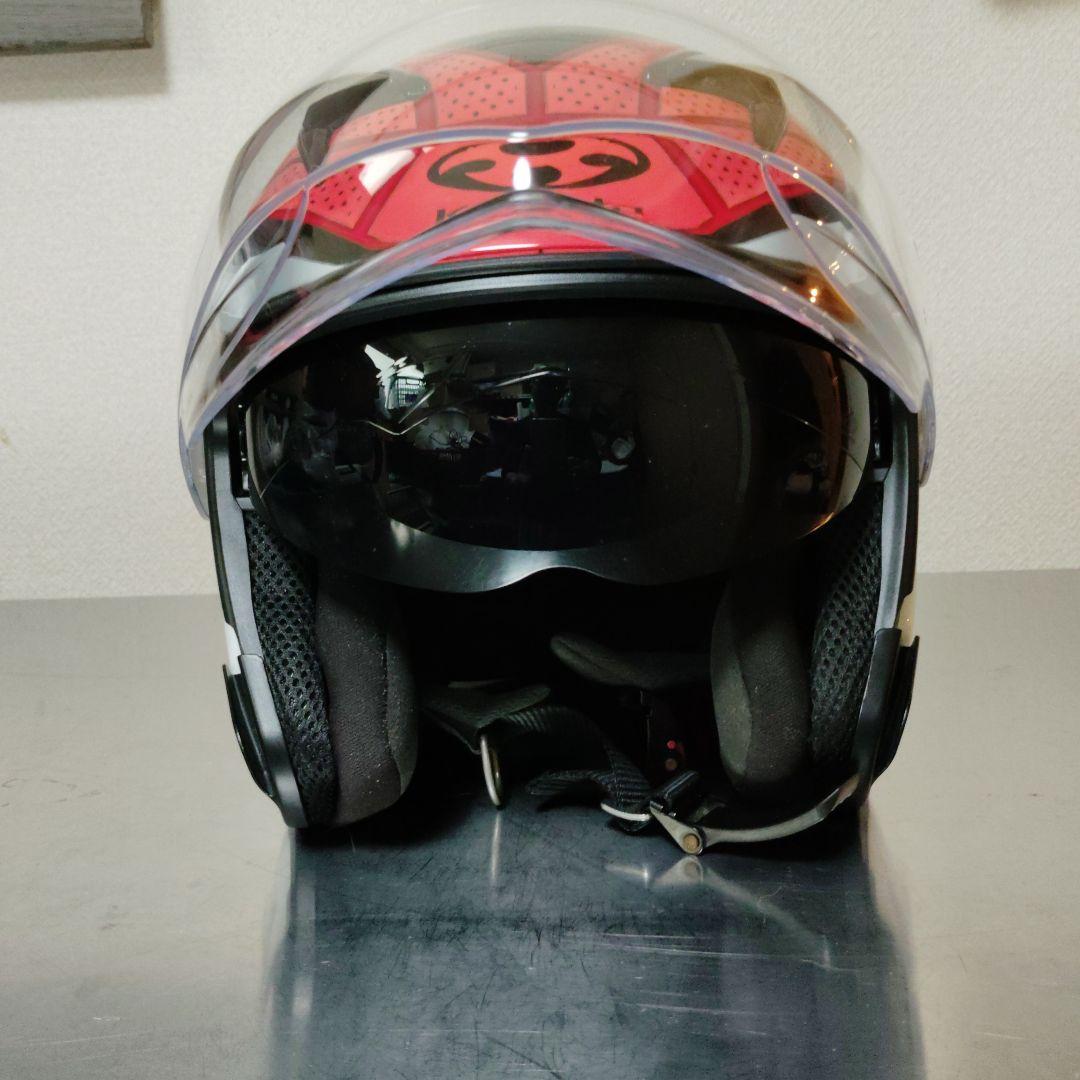 OGｋカブトジェットヘルメット ブラック/レッド