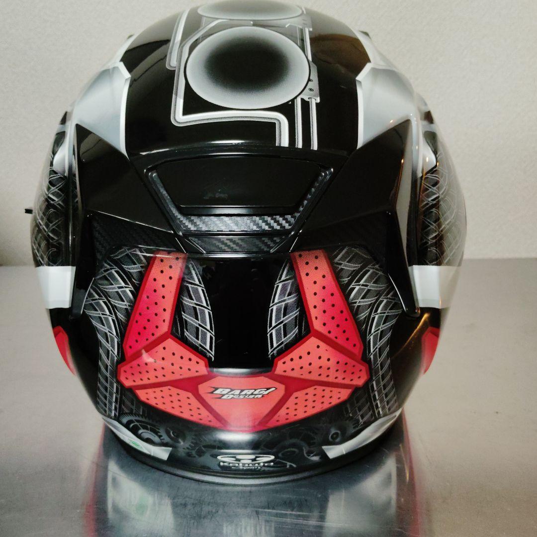 OGｋカブトジェットヘルメット ブラック/レッド