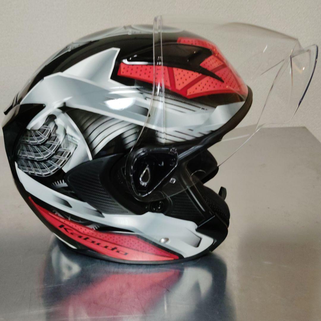 OGｋカブトジェットヘルメット ブラック/レッド