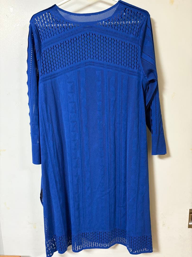 ヒロコビス プリモーディアルニットチュニック　ブルー　９号