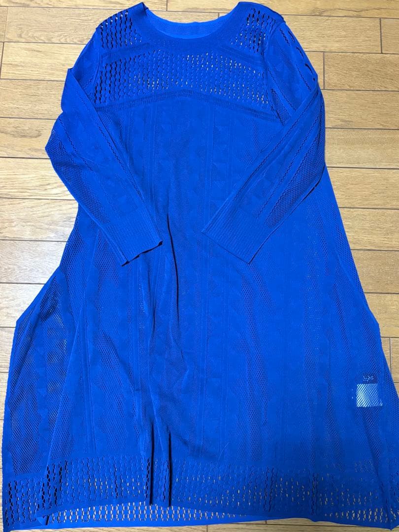 ヒロコビス プリモーディアルニットチュニック　ブルー　９号