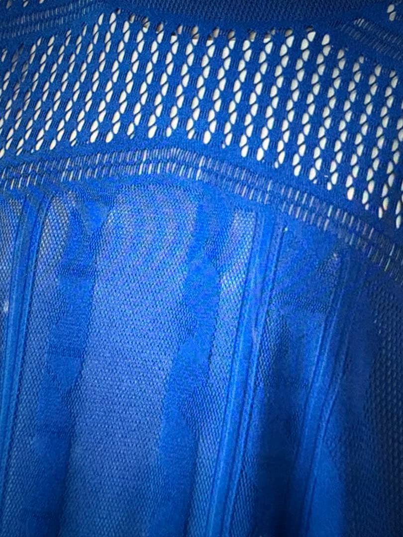 ヒロコビス プリモーディアルニットチュニック　ブルー　９号