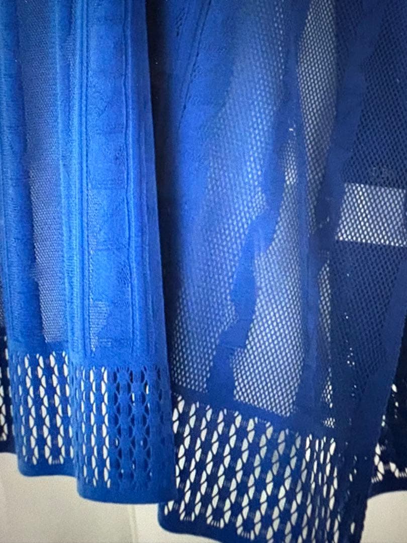 ヒロコビス プリモーディアルニットチュニック　ブルー　９号