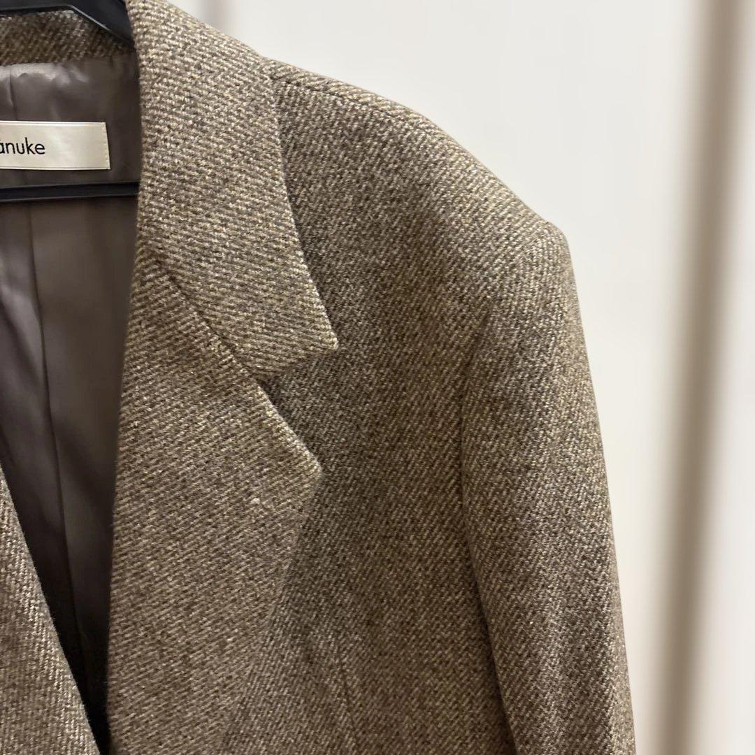 Anuke Herringbone Wool Jacket ベージュ36