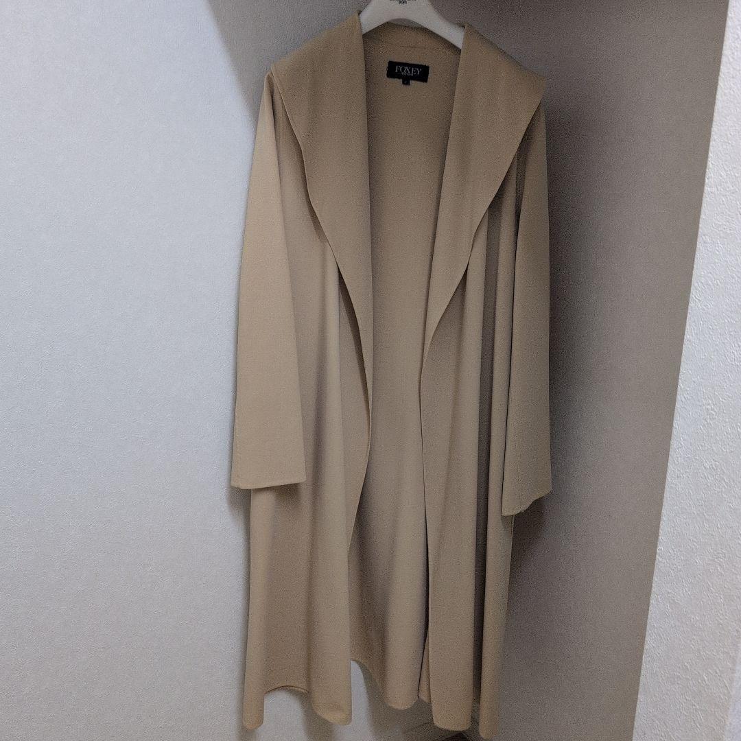 フォクシー　ナチュラルベージュ 　一枚仕立てコート
