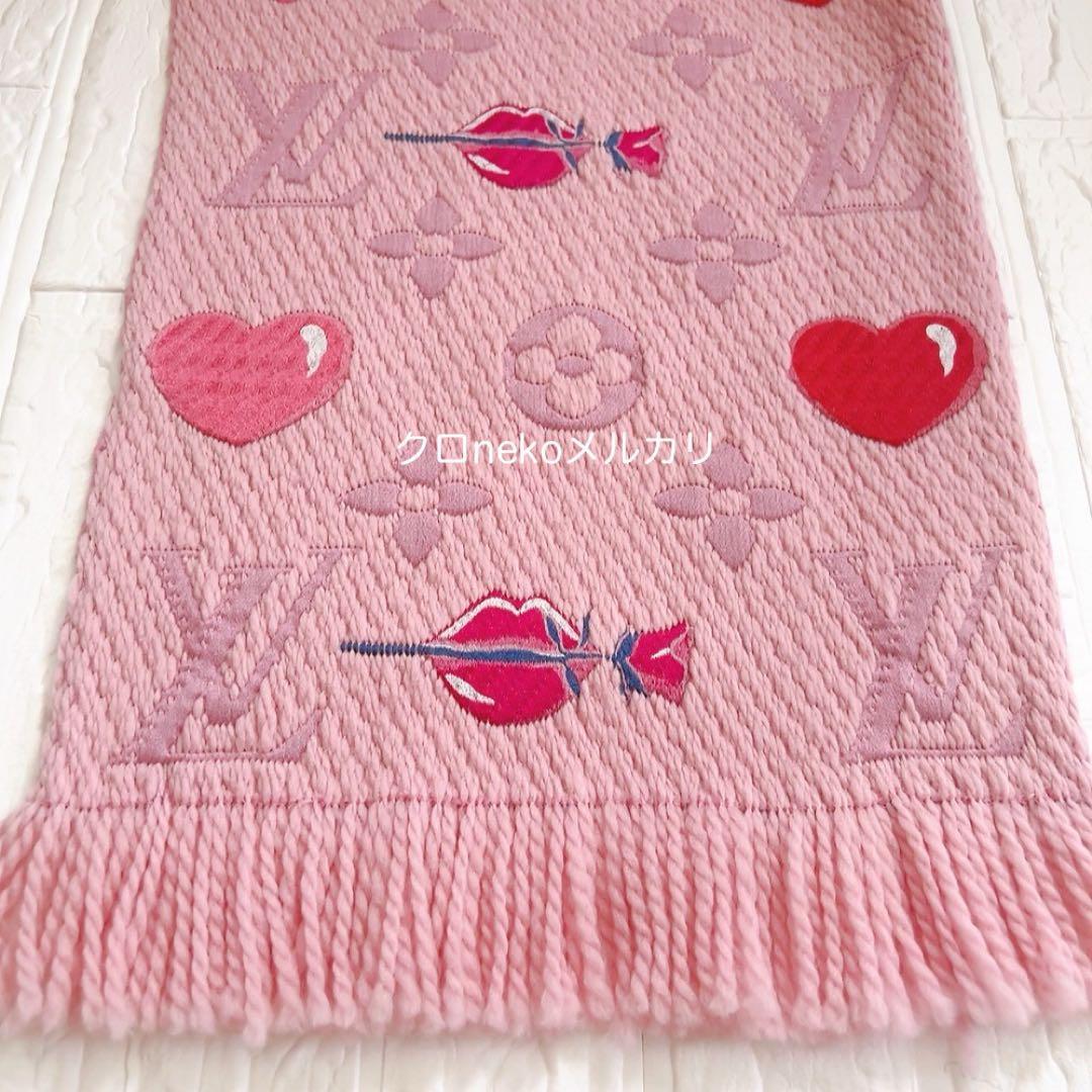 LOUIS VUITTONルイヴィトン マフラーピンク　バレンタイン