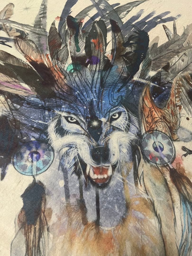 BALMAIN 狼デザイン ストール　ウルフ　マフラー