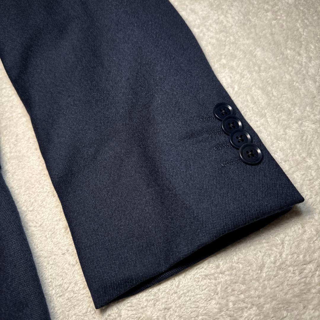 81 美品　グリーンレーベルリラクシング　スリーピーススーツ　ネイビー　44