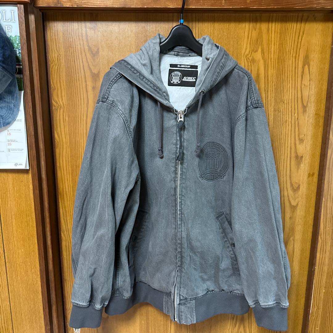週末特価‼️まとめ買い対応‼️AVIREXデニムシグネチャーロゴパーカー