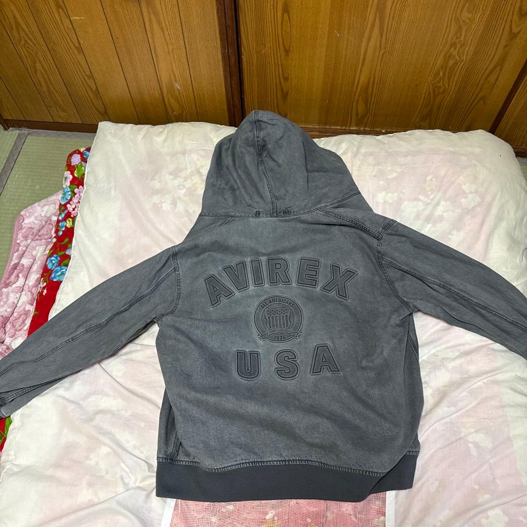 週末特価‼️まとめ買い対応‼️AVIREXデニムシグネチャーロゴパーカー