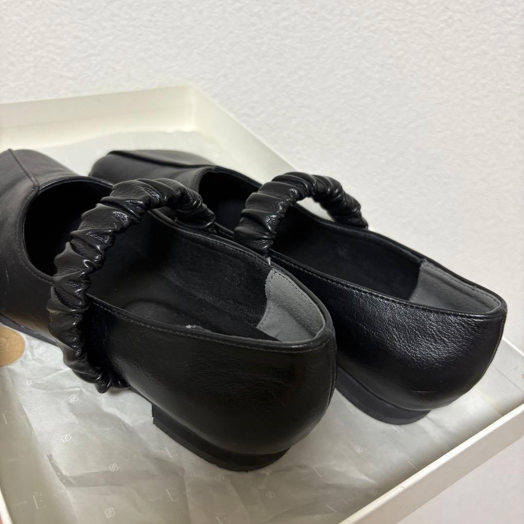 【SALE】Eaphi SQUARE TOE SHOES ブラック 36 靴