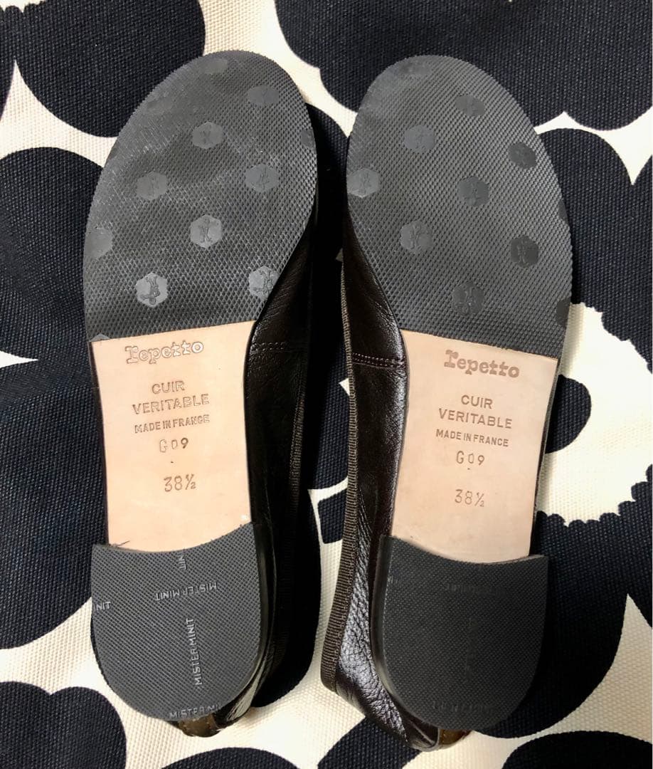 【Repetto】未着用♡裏張り済♡レペット♡バレリーナ♡マロン