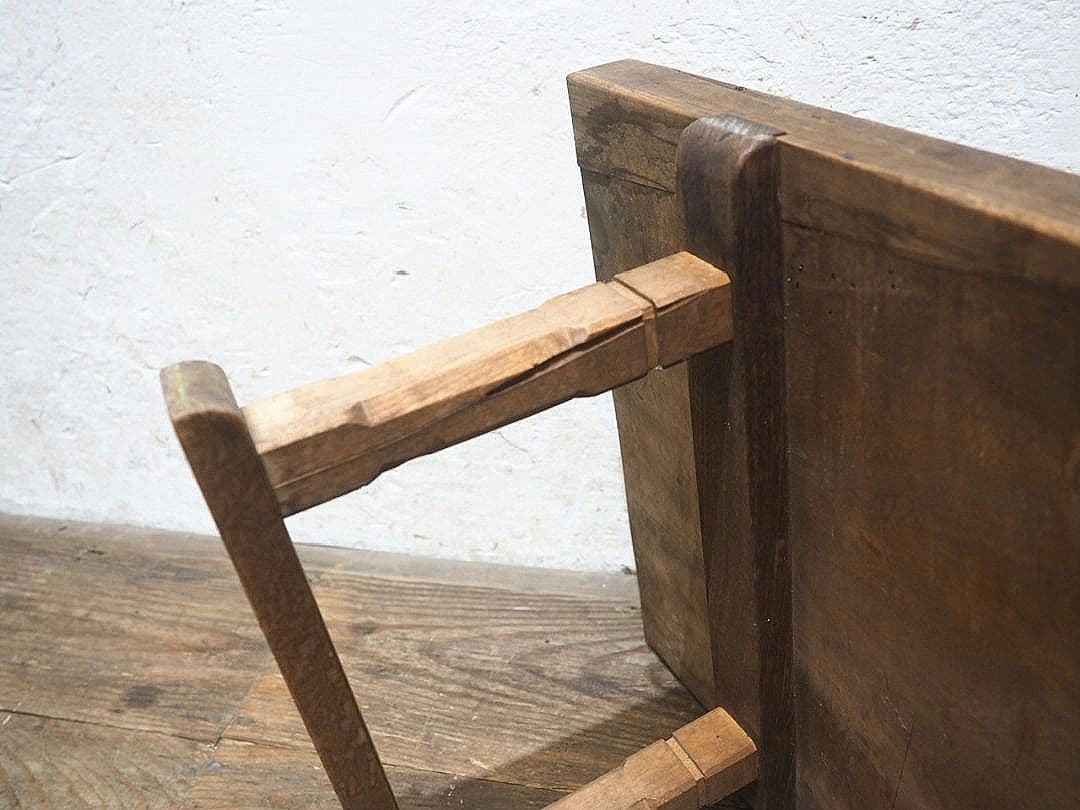 1405 一枚板のローテーブル　文机　陳列台　古家具　レトロ　アンティーク