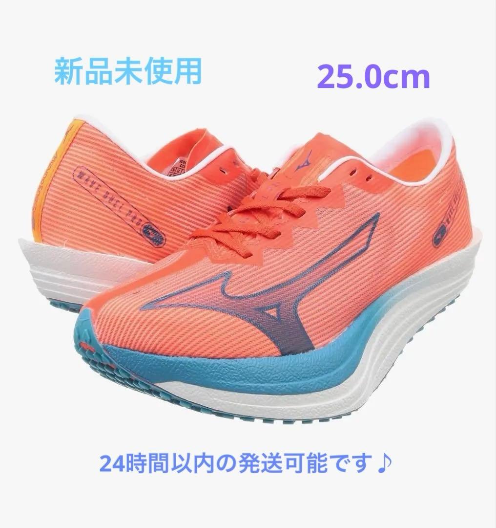 ミズノ ランニング ウエーブデュエルプロ U1GD220020 ORG 25cm