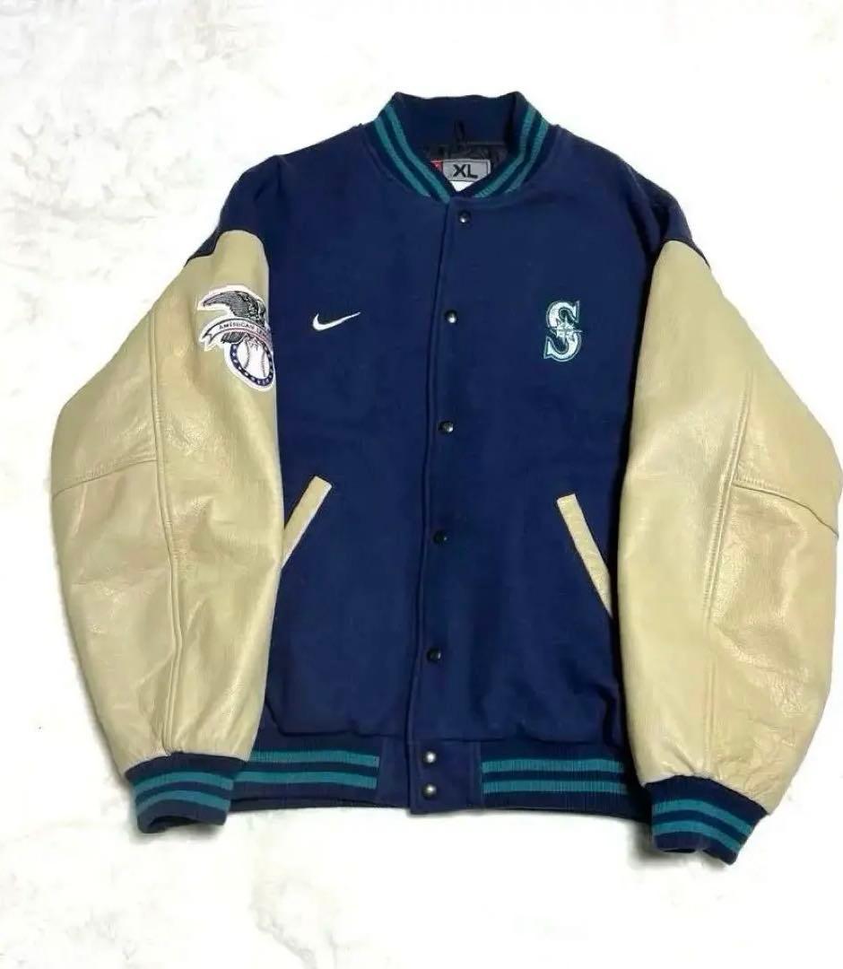 【ポロショウ様】リクエスト【希少】ナイキ マリナーズ スタジャン 袖レザー