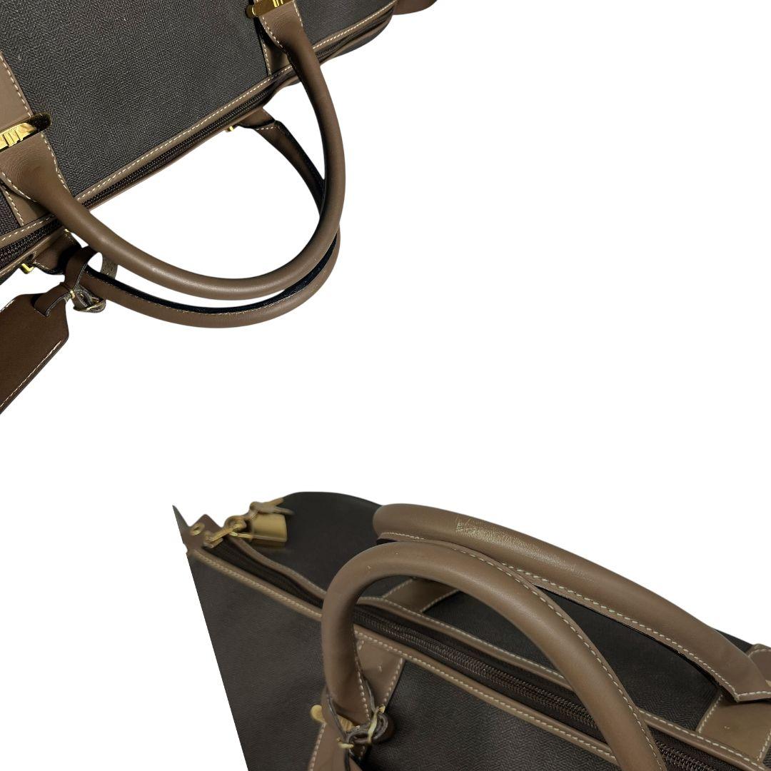 美品　ダンヒル　大容量　ボストンバッグ　旅行バッグ　PVC　レザー　腕掛　南京錠