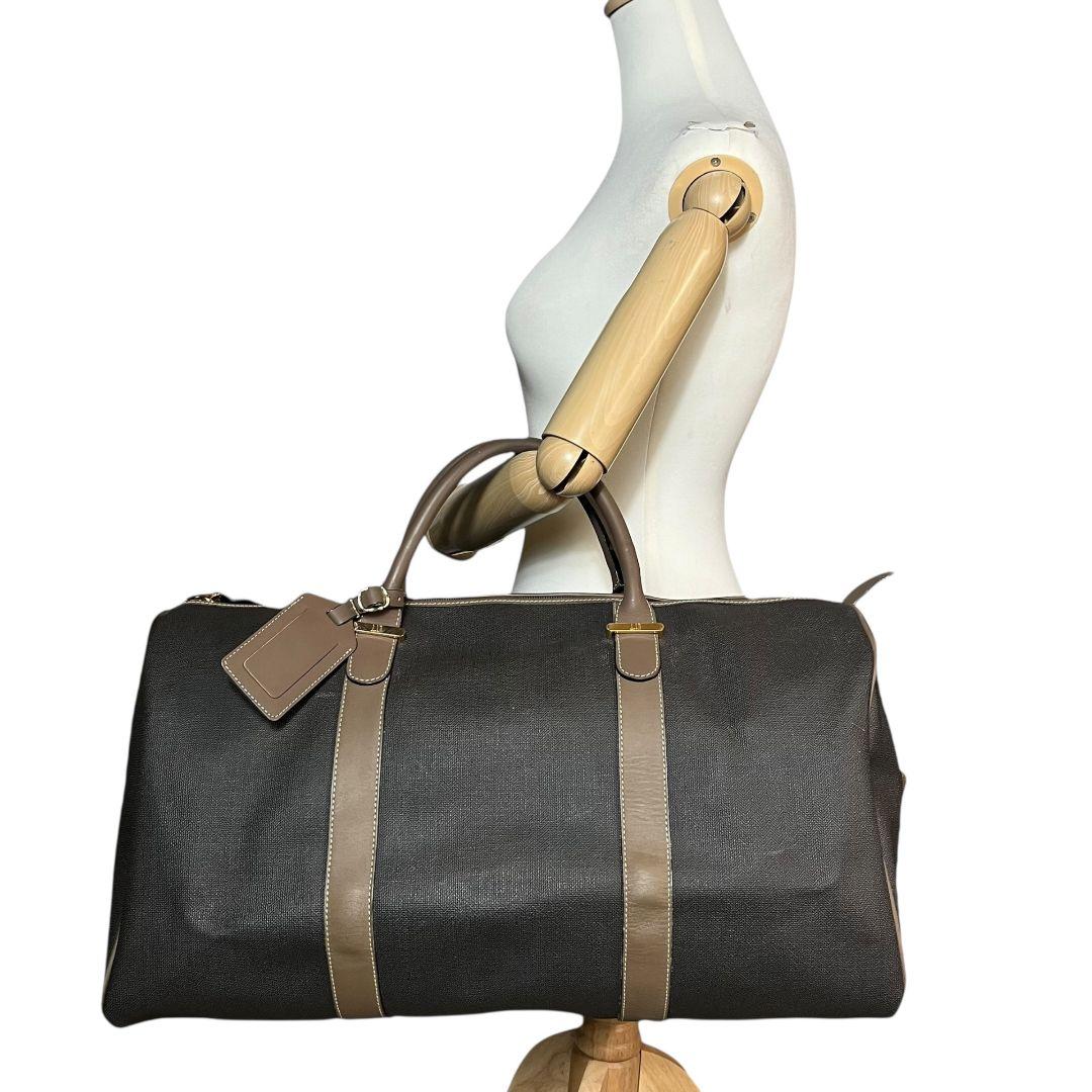 美品　ダンヒル　大容量　ボストンバッグ　旅行バッグ　PVC　レザー　腕掛　南京錠