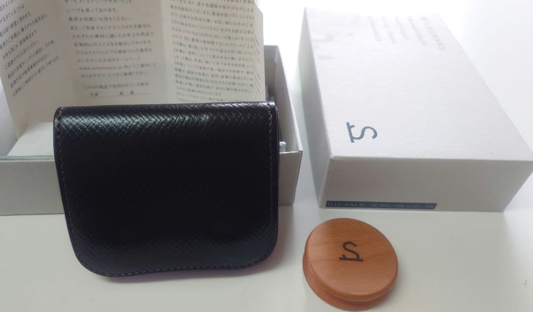 WILDSWANS 銀座店11周年・型押しシェルコードバン ブラック パーム