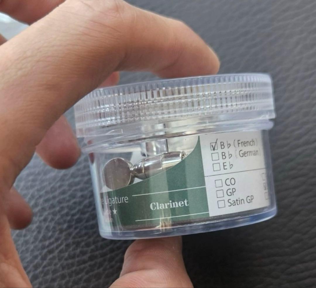 【早い者勝ち】ウッドストーンＢ♭クラリネットリガチャー 総銀　ソリッドシルバー