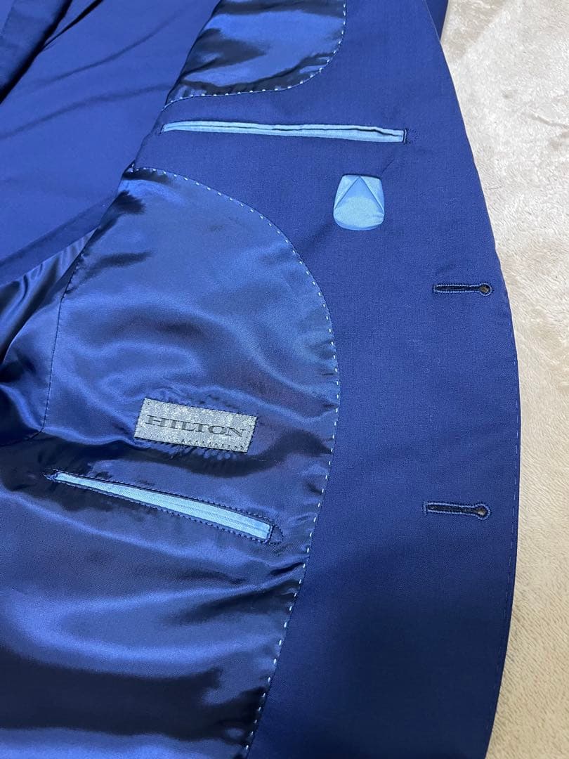 HILTON ヒルトン　ブルー　スーツ　セットアップ