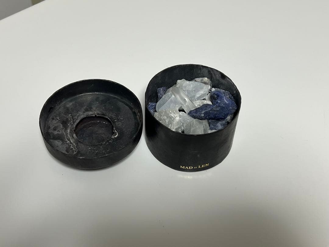 【美品】【MADetLEN】ポットポプリ 天然石ブルー（ミニサイズ）