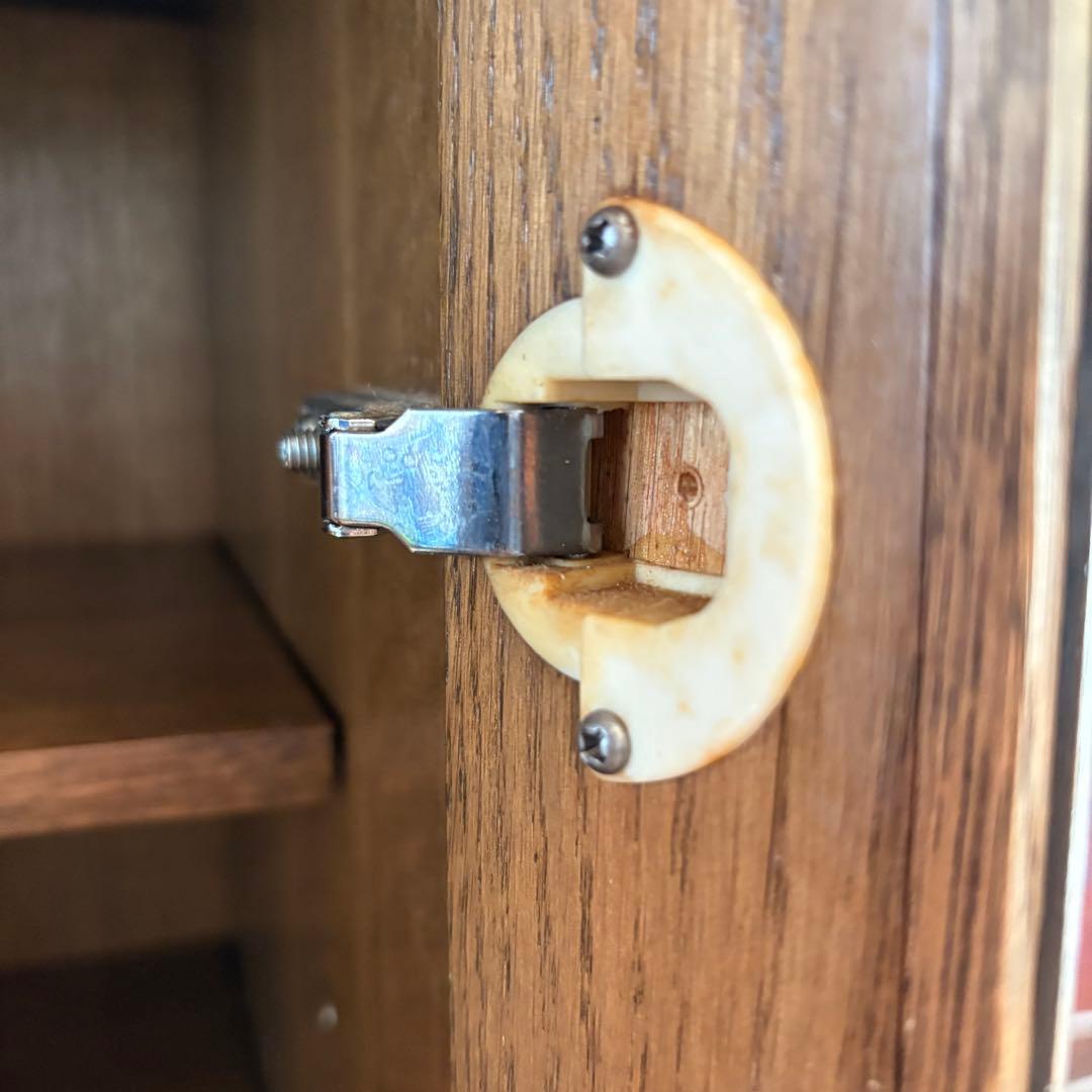 【一点物｜フランス製ヴィンテージキャビネット】オーク材×真鍮取手｜収納｜送料込み