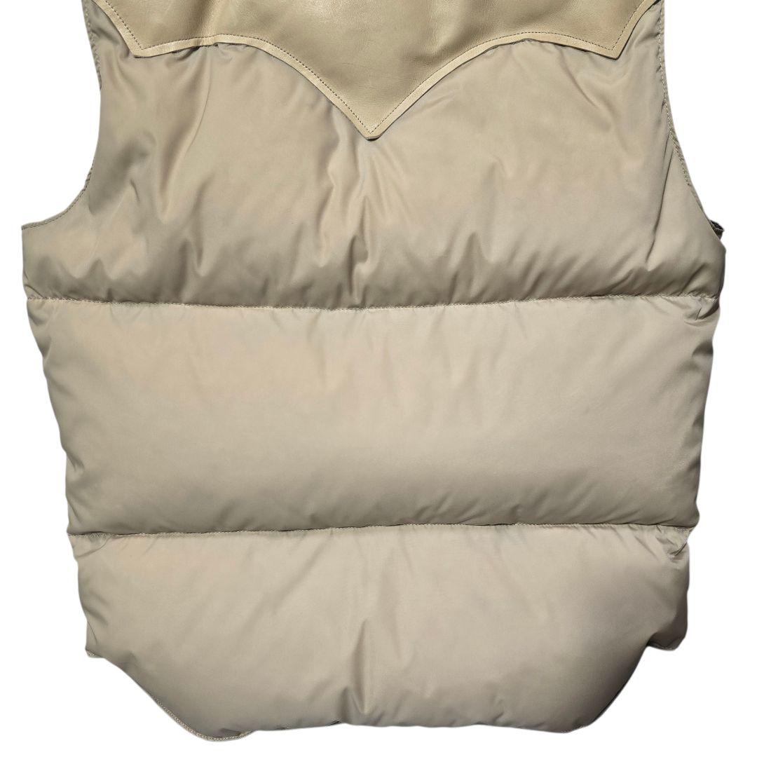 ロッキーマウンテンフェザーベッド ウエアハウス ダウンベスト 馬革 38