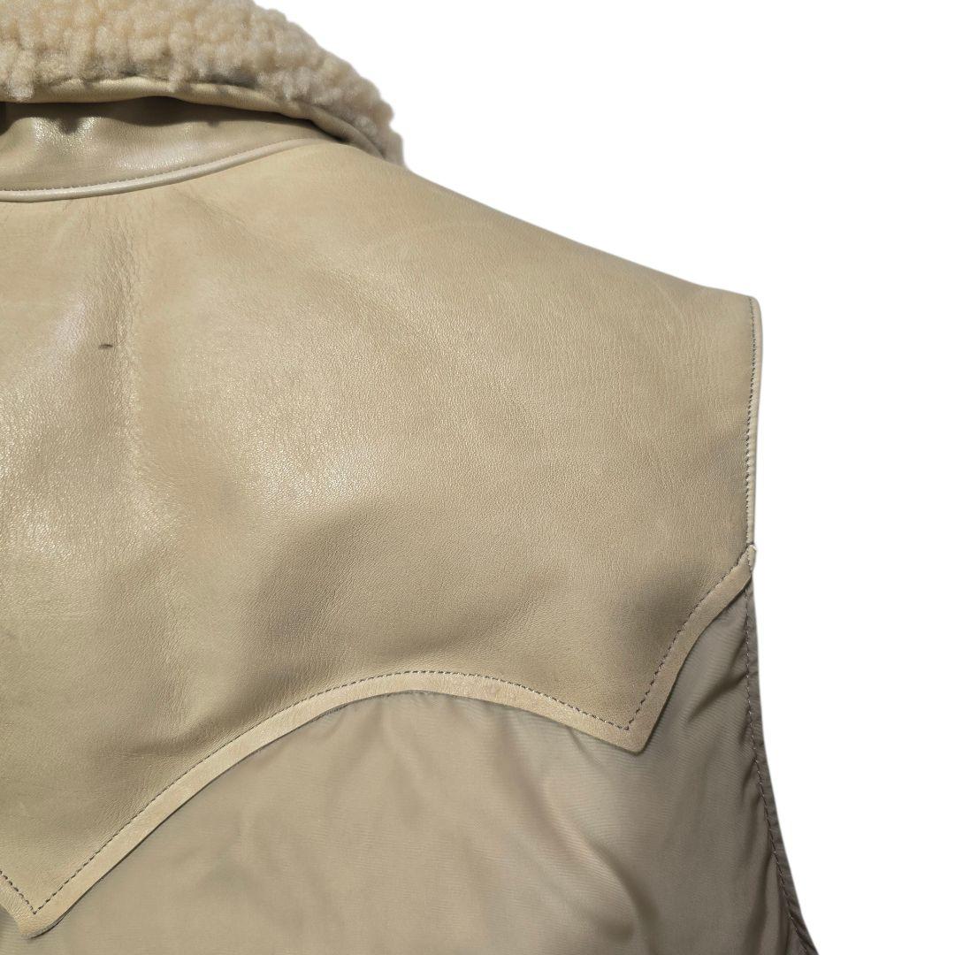 ロッキーマウンテンフェザーベッド ウエアハウス ダウンベスト 馬革 38