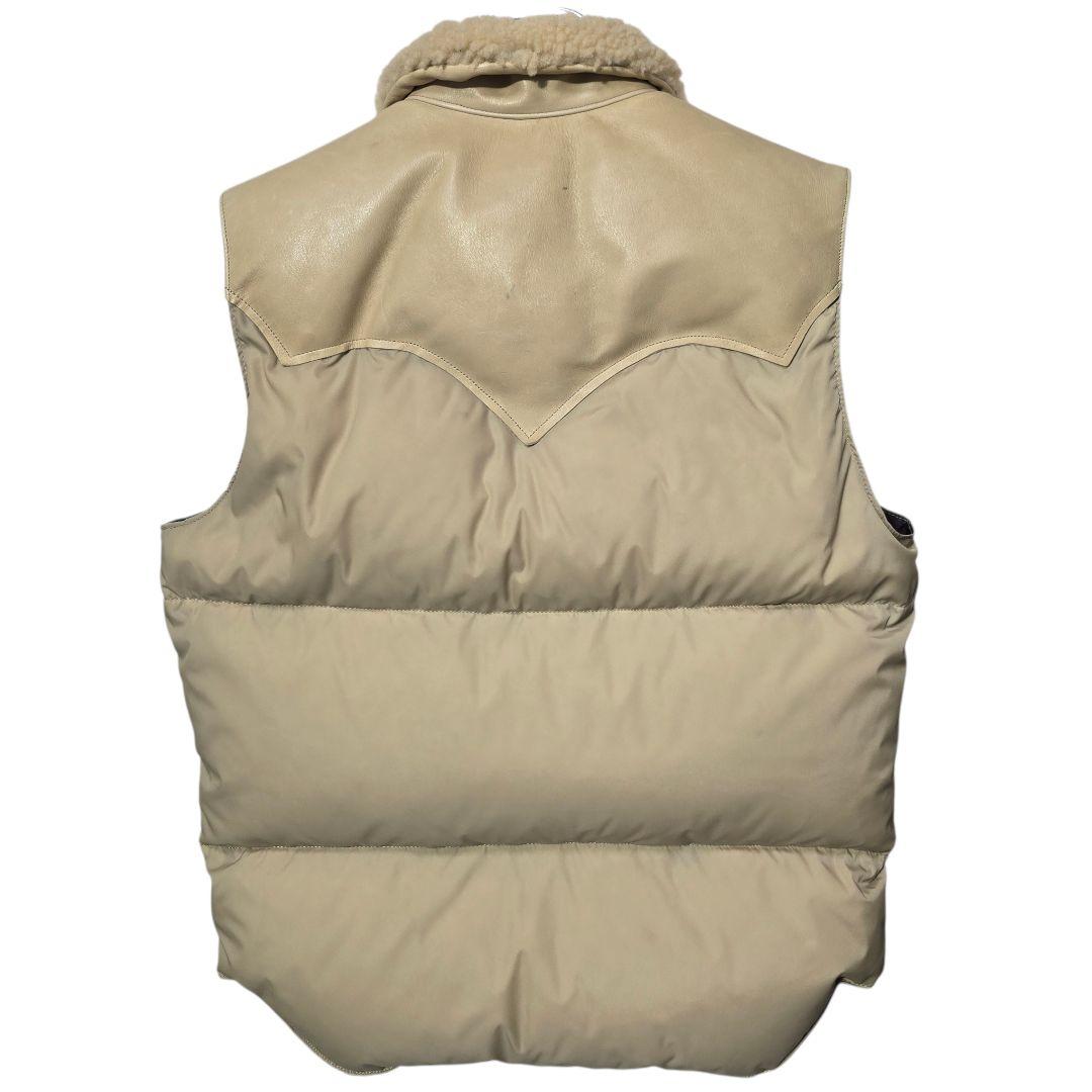 ロッキーマウンテンフェザーベッド ウエアハウス ダウンベスト 馬革 38