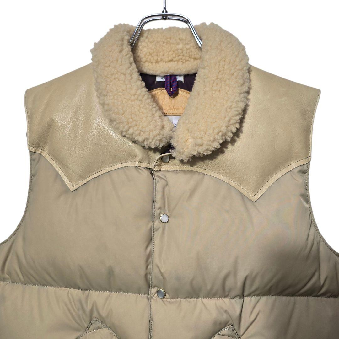 ロッキーマウンテンフェザーベッド ウエアハウス ダウンベスト 馬革 38