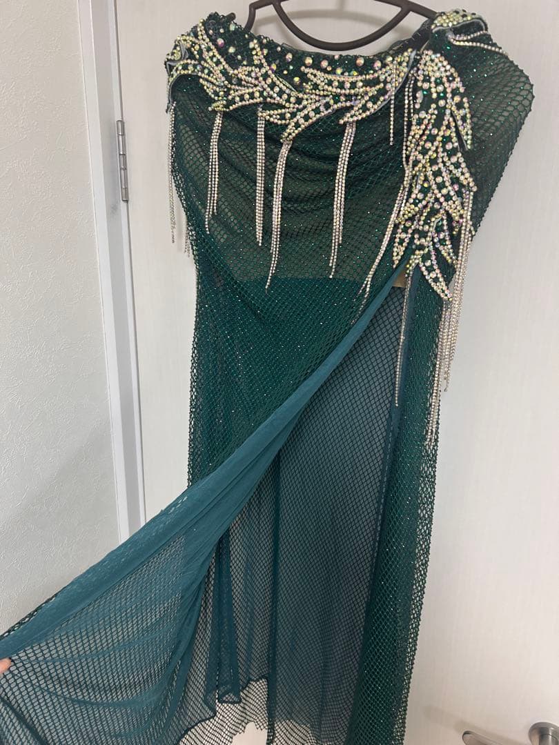 ベリーダンス衣装ダークグリーン