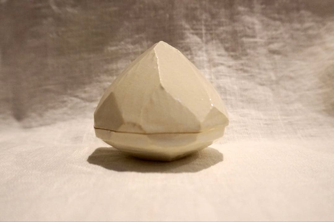 中里花子_ 蓋物　ダイアモンド　塩入れ