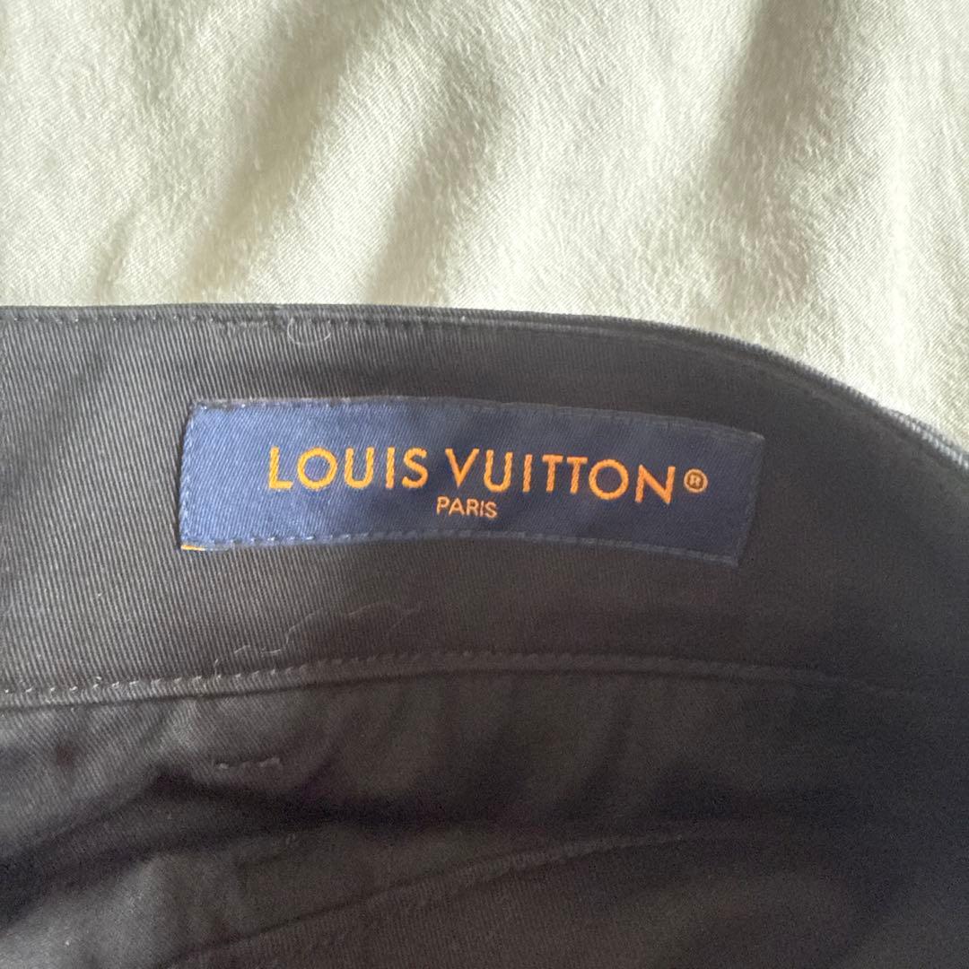美品　ルイヴィトン ワイドカーゴパンツ ブラック メンズ　44