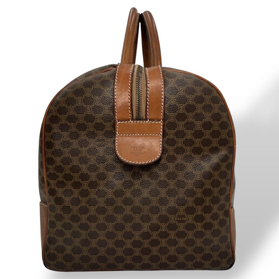 オールド　セリーヌ　トリオンフ　ボストンバッグ　マカダム柄　旅行バッグ　ブラウン