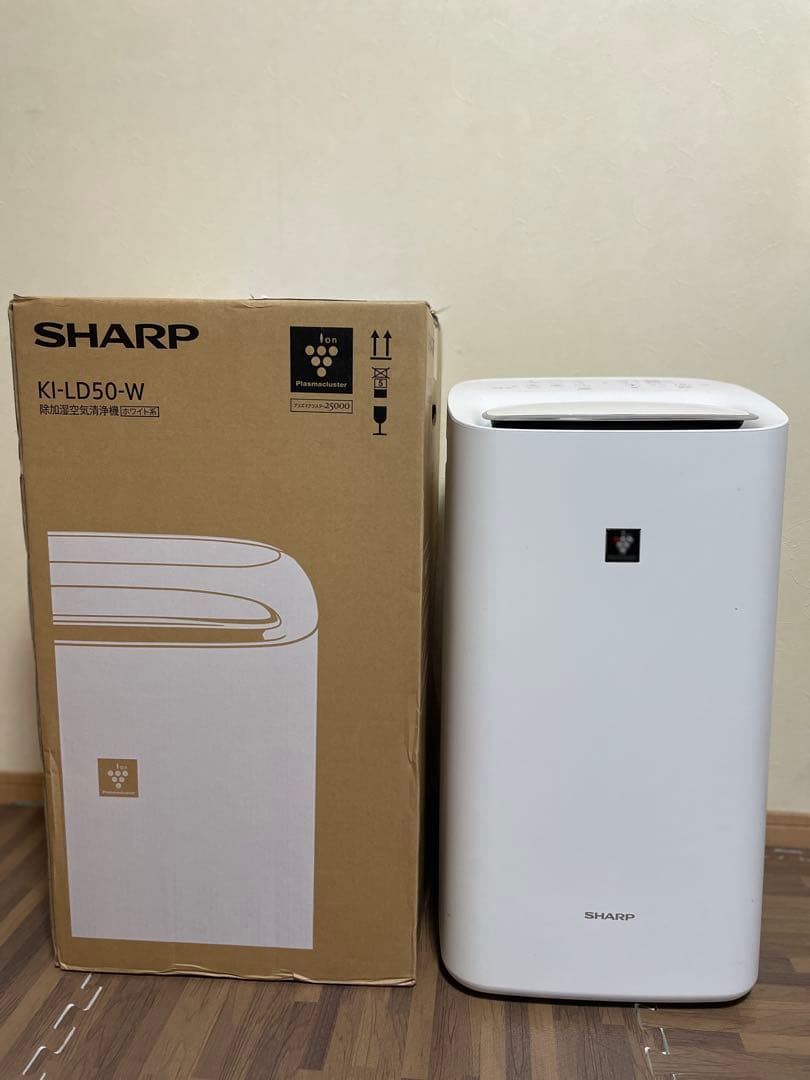 【訳あり・2020年製】シャープ 除加湿空気清浄機 KI-LD50-W おまけ付