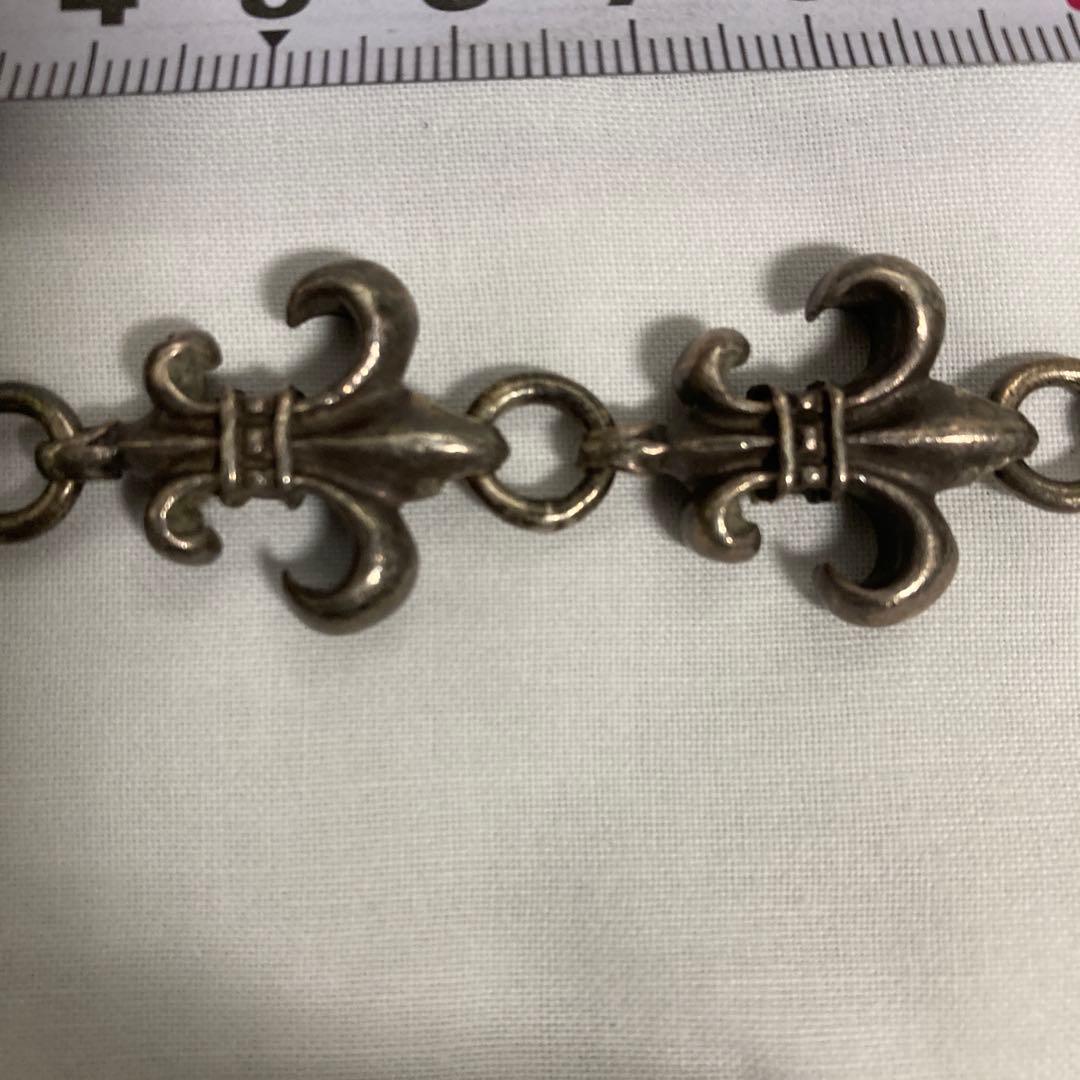 送料込み　黒 レザー シルバーウォレットチェーン　財布