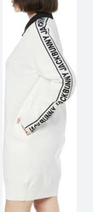 再再再値下げ新品　ジャックバニー　ニットワンピース1 白×黒　定価18700円