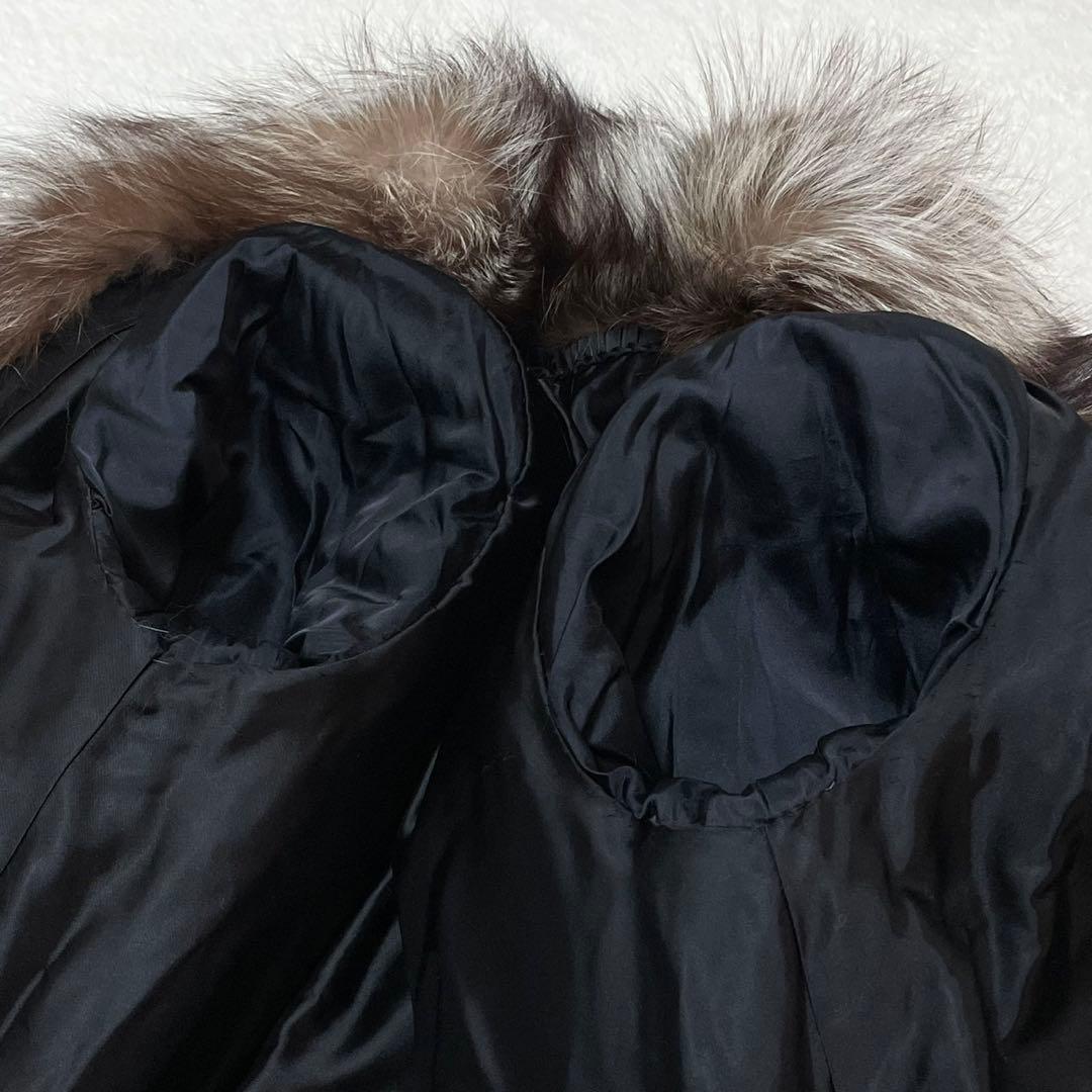 ボリューム◎SAGA FOX 金サガ シルバーフォックス 本毛皮 ファーコート