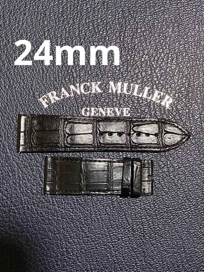 24mm フランクミュラー 純正 ブラック ストラップ ベルト 未使用