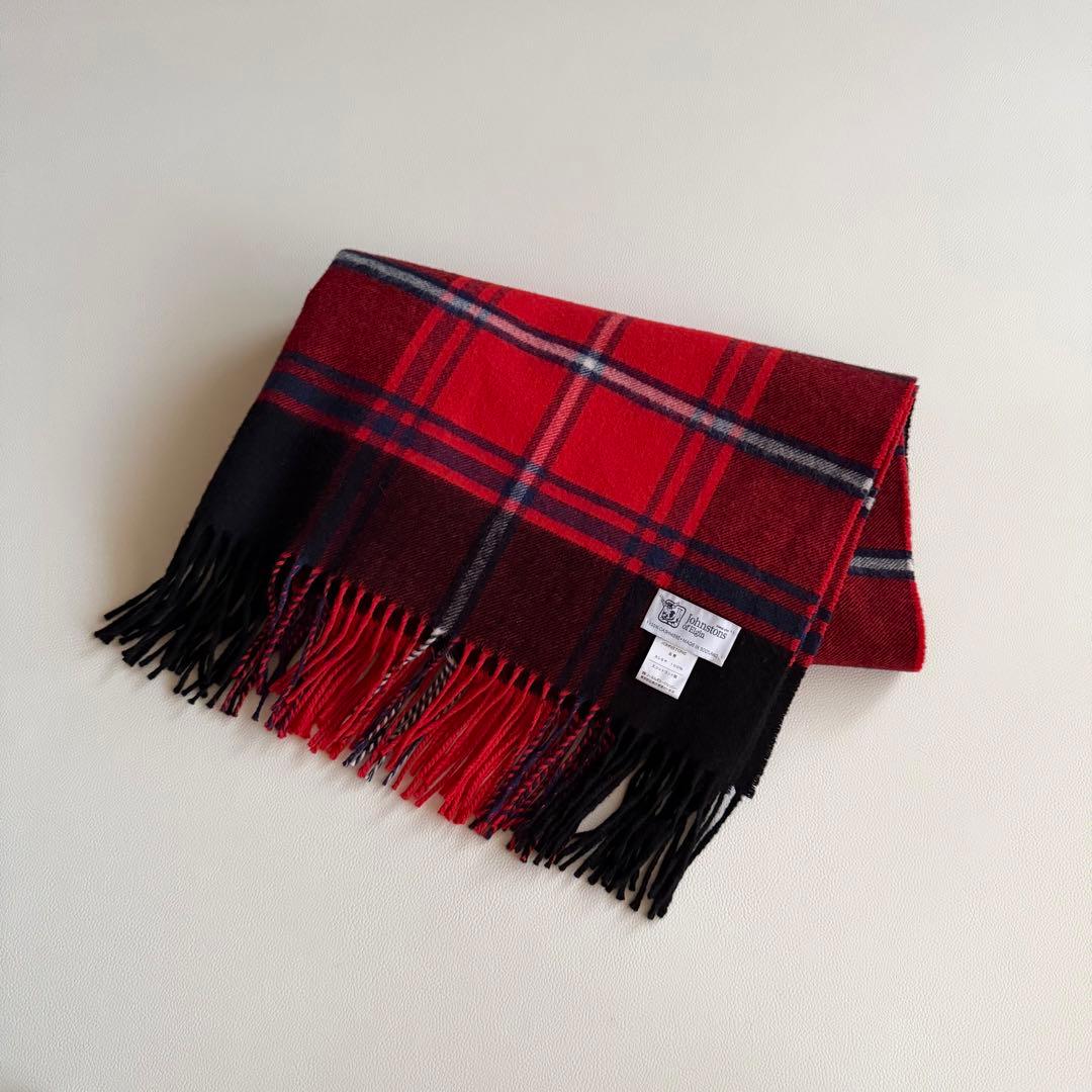 JOHNSTONS OF ELGIN　ジョンストンズ　 大判　カシミヤ　マフラー