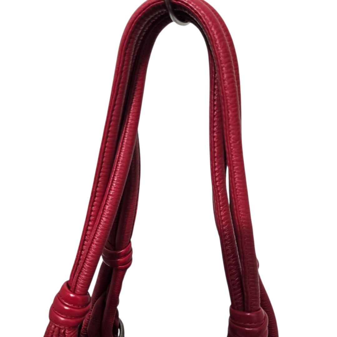 バッグ Diesel 2000s Red Leather Shoulder Bag