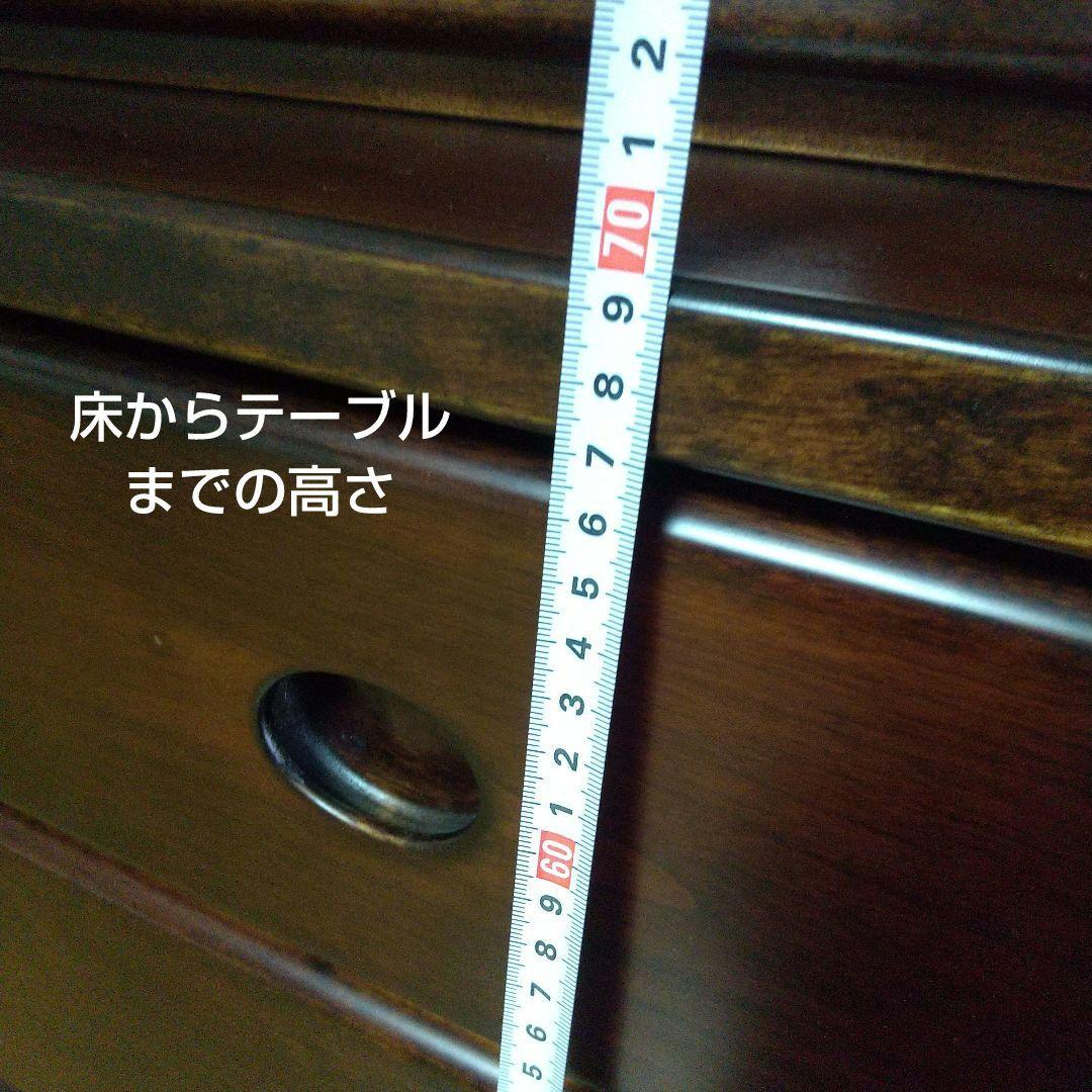 ライティングビューロー 天然木 引き出し 机 収納 折り畳み