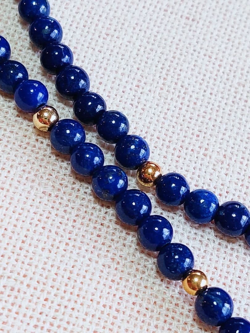 新作 未使用品 k18 ラピスラズリ ネックレス