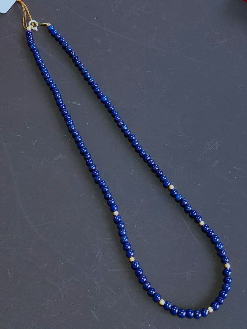 新作 未使用品 k18 ラピスラズリ ネックレス