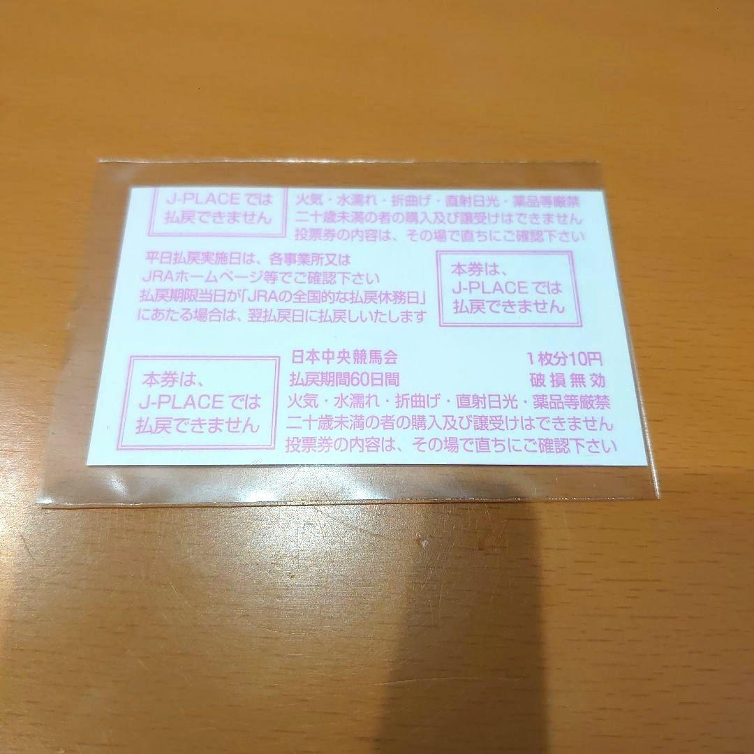 クロワデュノール　新馬戦　現地的中単勝馬券